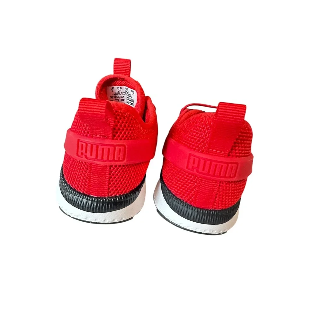 Puma Red Mesh Lace Up Athletic Sneakers‎ Kids Size 8C